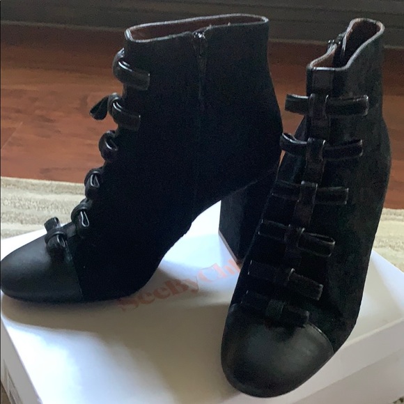 Suede black booties from See By Chloe